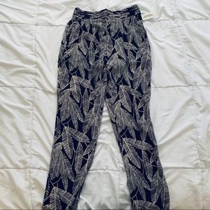 Leaf Print Pants